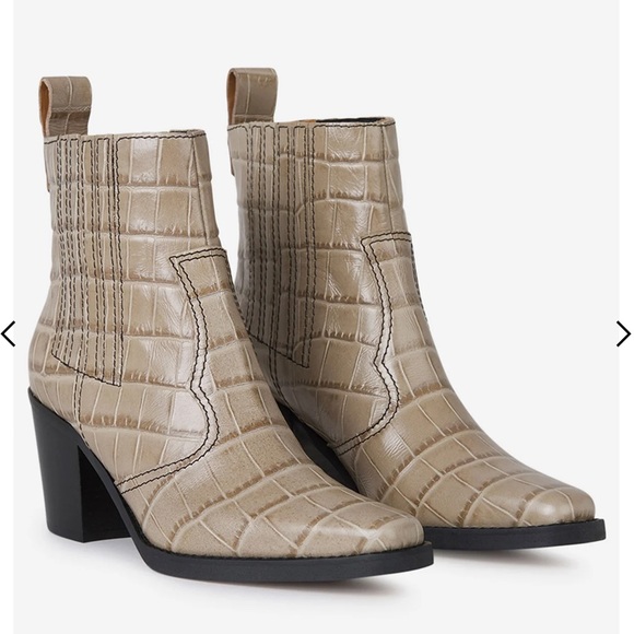 GANNI Animal Print Western Boots 37 - Picture 12 of 12